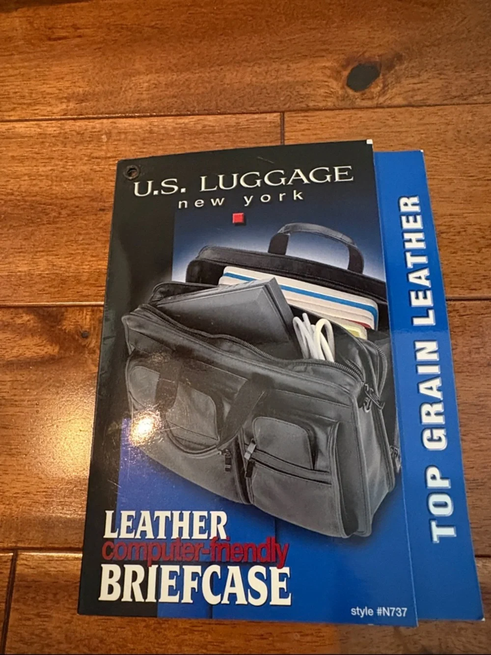 U.S. Luggage Black Leather Laptop Bag - Professional Unisex Business Bag